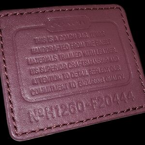 Burgundy coach shoulder bag